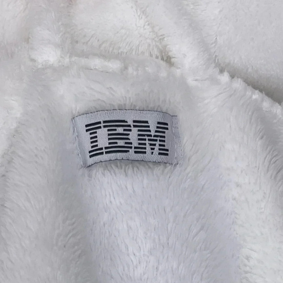 Vintage IBM Warm Flannel Fleece Bath Robe - Picture 4 of 5